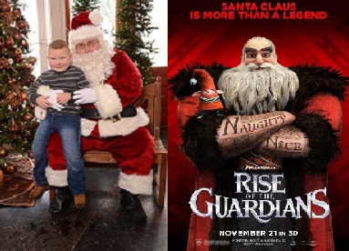 Santa And Movie Sat., Dec. 13th at The Pendleton Art Center